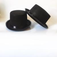 Sombrero de copa negro de lujo, gorra de caballero plegable, tela oscura, elegante, fiesta de Jazz, accesorio de disfraz - details 3