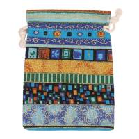 Bolsa de monedas de estilo egipcio, bolsa de regalo con cordón impreso, bolsita de algodón, monedero de viaje de caramelo, étnico, 12 unidades - details 3