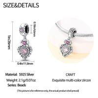 Encanto Clásico de Plata Esterlina S925 - Romántico Pulsera de 3mm con Zirconio - Ideal para Joyería DIY para Mujeres - details 16