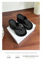 Chanclas de suela gruesa que aumentan la altura en verano, zapatillas con forma de magdalena y sandalias con tacón de cuña para mujer - details 17
