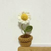 Accesorios de Decoración de Coche Hechos a Mano Rosa, Girasol, Tulipán de Punto Tejido - details 19