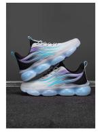 Zapatos deportivos de malla ligeros y transpirables para hombre con suelas de PVC, correas suaves para correr, caminar y estar a la moda en primavera y verano - details 8