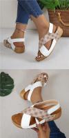 Sandalias de tacón de cuña para mujer, zapatos de moda de verano - details 24