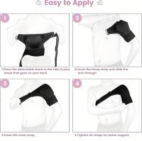 Soporte Ajustable con Mangas Giratorias, Brazalete Deportivo Unisex Rosa con Correa de Hombro Transpirable, Compresión de Ajuste Universal - details 5