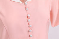 Women summer vintage a line short sleeve solid midi elegant casual party dress - details 34