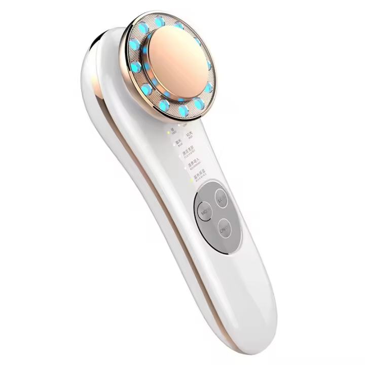 masajeador facial radiofrecuencia de iones de luz de color limpiador eléctrico de cara, leche de lavado y mascarilla facial caliente importador de esencia masajeador cepillo facial eléctrico - 1