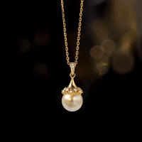 Elegante Collar de Perlas de Agua Dulce Natural de Oro 18K con Certificado - details 0