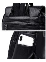 Mochila De Cuero Suave Para Mujer En 5 Colores Bolsa De Hombro Vintage Casual Viaje Mochila De Escuela Bolsa Para Damas - details 17