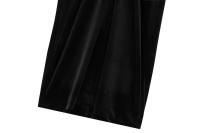 Vestido largo de terciopelo negro sin mangas con cuello en V para mujer, decoración de un solo pecho, verano n - details 9