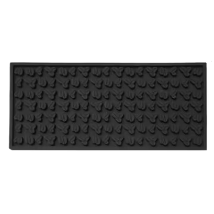 Tapete para barra, tapetes de 30x15x0,8 CM, tapete de silicona apto para alimentos, tapete antideslizante para servicio de barra, tapete para derrames, negro - 1