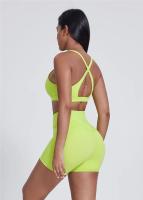 SHINBENE-Sujetador deportivo de cuello alto para entrenamiento, sostén con relleno cruzado en la espalda, ideal para Yoga - details 16