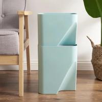 Cubo de basura de separación seca y húmeda para el hogar, papelera de reciclaje clasificada de apilado creativo para cocina - details 2