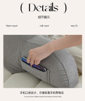 Almohada de Lumbar Ultra Comodidad Espalda y Brazos Grises Cubierta de Microplush Desmontable - details 17