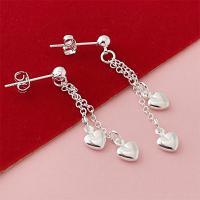 Pendientes ondulados chapados en plata, joyería de moda femenina, estilo minimalista, regalo de Navidad. - details 23