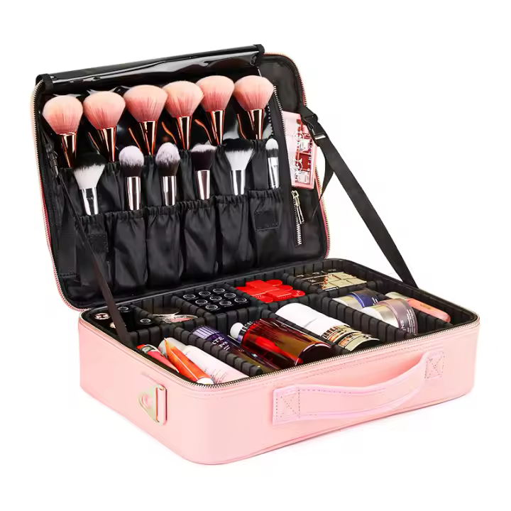 Neceser profesional de gran capacidad para mujer, bolsa de viaje, estuche de maquillaje - 1
