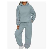Conjunto deportivo de dos piezas para mujer, Sudadera con capucha informal y pantalones de cintura elástica, trajes de moda para Otoño e Invierno - details 7