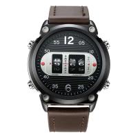 Reloj de Cuarzo Automático de Lujo Diseño Único Correa de Cuero Deportivo Militar Simple - details 11