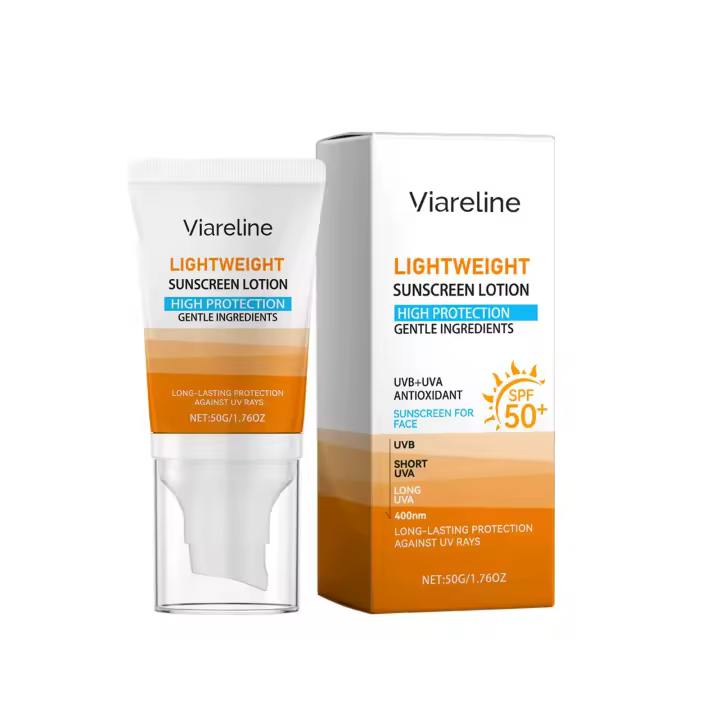 Crema de protección solar que resiste los rayos UV previene quemaduras solares sequedad SPF 50 aislamiento a prueba de sudor al aire libre protector solar hidratante ligero - 1