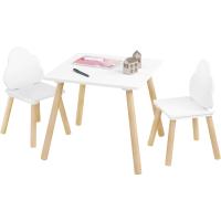 Mesa y sillas redondas de almacenamiento de madera para niños pequeños, mesa infantil de 3 piezas - details 9
