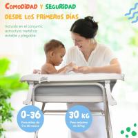 Bañera Plegable para Bebé de 80cm con Soporte Bañera de Bebé con Termómetro - details 3