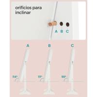 Armario para Joyas Bloqueable, Espejo de Longitud Completa, Montaje Sencillo, Superficie Blanca y Forro Beige - details 3
