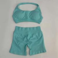 Sistema de 2 piezas de pantalones cortos de impacto, sistema de yoga sin costuras, sujetador deportivo camisola, ropa Fis, gimnasio Tre - details 8