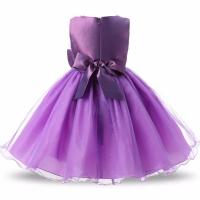 Elegante Vestido de Princesa para Niñas Talla de Flor Elegante Grandes Lazos - details 19