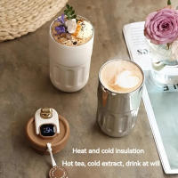 Taza de aislamiento portátil con pantalla Digital, botella reutilizable resistente al calor para mujeres y hombres - details 5