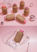 Crema multifuncional de doble propósito para labios y mejillas con logotipo neutro no identificado, colorete en barra, crema para colorete - details 0