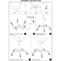 ruedas ergonómico giratorio de altura ajustable para clínica, dentista, salón de belleza, tatuaje, oficina en casa (negro) - details 3