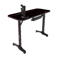 Mesa Gaming,Escritorio Gaming de Ergonómica, Escritorio Gamer de Fibra de Carbono, Escritorio de Juego con Alfombrilla de Ratón, Portavasos y Gancho para Auriculares,Negro （140x60x70 cm ） - details 12