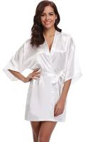 Bata de satén para mujer, lencería íntima, ropa de dormir sedosa, regalo de boda nupcial, bata de baño tipo kimono informal, camisón Sexy - details 20