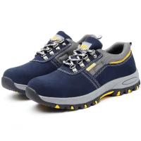 Botas de Trabajo de Cuero con Punta de Acero para Hombres Zapatillas de Protección Indestructibles contra Agujeros Duraderas para Trabajo - details 2