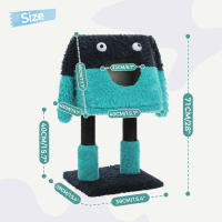 PAWZ Road 2 en 1 Árbol para gatos con postes rascadores de sisal, condominio acogedor, pequeño árbol para gatos de interior, linda casa de cama para gatos, juguetes para mascotas - details 0