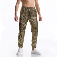 Pantalon décontracté para hombres, modo nouvelle, estampage à chaud, Harajuku, Hip Hop, fiesta de baile Disco, Streetwear, pantalon à cordon de serrage, boîte de nuit - details 3