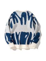 Nuevo Jersey Popular de otoño e invierno con patrón de Jacquard Irregular, suéter informal de punto con cuello redondo y contraste de Color para hombre - details 10