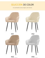 Funda de silla de comedor de alta gama Forcheer Funda de asiento de terciopelo elástica de spandex para sala de estar - details 6