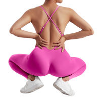 Mono ajustado para mujer, mono deportivo informal para todas las estaciones, ropa deportiva ajustada sin mangas, mono todo en uno, ropa para mujer - details 61