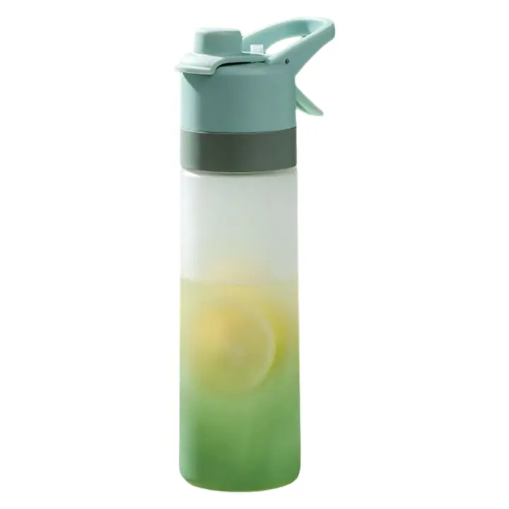 Botella de agua deportiva con pulverizador, sin BPA, a prueba de fugas, 2 en 1, con dibujo para niños y adultos - 1