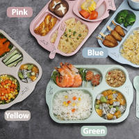 Juego de Platos y Cubiertos para Bebés y Niños de SLAIXIU Set de  6 Piezas de Cerámica con Diseño de Dibujos Animados para Entrenamiento de Alimentos y Cena - details 4