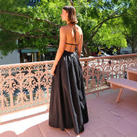 Sentido del diseño de verano para mujer de vacaciones en la playa, vestido de playa con tirantes sin espalda, vestido camisola de estilo francés - details 4
