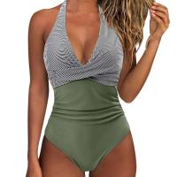 Circy Traje de Baño de Un Pie sin Espalda con Estampado de Leopardo Bikini de Encaje para Mujeres - details 9