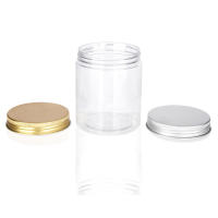 20 piezas de plástico transparente para almacenamiento de mascotas, tarro vacío con tapas de aluminio doradas y plateadas, contenedor de cosméticos para crema facial, suministros para el hogar, 250ml - details 2