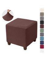 Cubierta de Taburete Ottoman Cuadrado Diseño Elástico Cubiertas de Pies de Jacquard - details 10