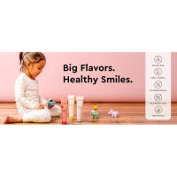 Text reads, Big flavors. Healthy smiles.