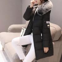 Abrigo de algodón con capucha para mujer, chaqueta cálida de manga larga a prueba de viento, de longitud media, Color sólido, ajustado, para invierno - details 3