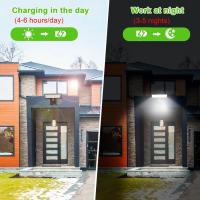 90 LED Focos Solares Exterior, Foco Solar Potente con Sensor de Movimiento, Impermeable con 4 Modos Inteligentes para Jardín, Patio, Camino, Escalera - details 8