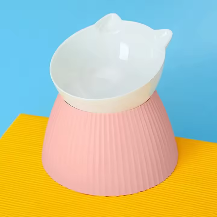 Cuencos Elevados para Gatos Soporte Inclinado 15 Diseño para Gatos y Perros Pequeños - 1