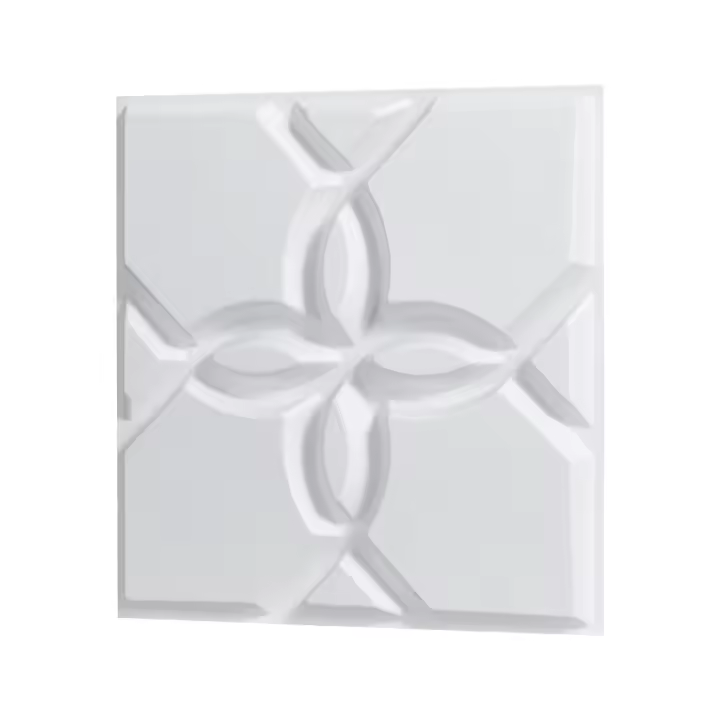 SucceBuy Paneles de pared 3D, paquete de 33 azulejos florales de arte moderno de PVC de 11,81 x 11,81 pulgadas, panel decorativo de cobertura de 32 pies cuadrados para techo, dormitorio, sala de estar y juegos, blanco mate - 1