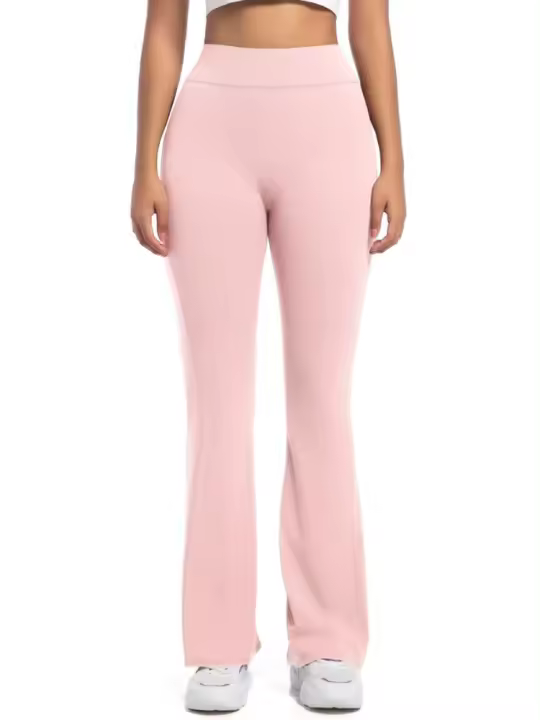 Pantalones de cintura alta para mujer cómodos, elásticos, estilo feliz - 1